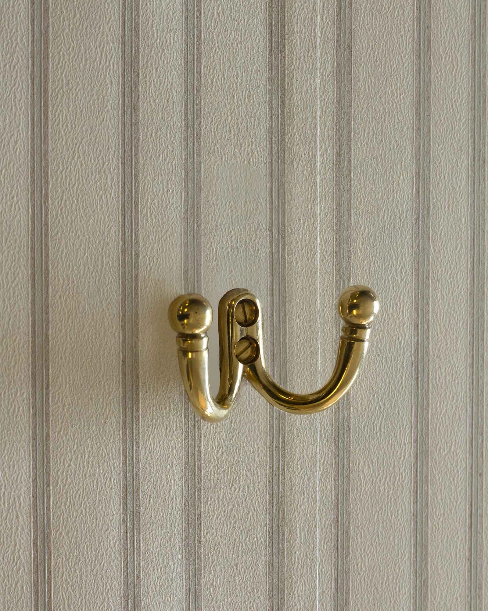 Hook - Double hook brass