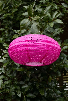 Hot Pink Hanging Outdoor Solar Lanternoutdoor garden decorative ornaments