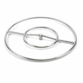 HPC Fire 24 inch High Capacity Round Stainless Steel Natural Gas Burner FRS-24HC KITFireproof mat for under fire pit
