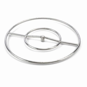 HPC Fire 24 inch Round Stainless Steel Natural Gas Burner FRS-24 KITFireproof mat for under fire pit