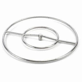 HPC Fire 24" Round High Capacity Burner Fire Pit Kit FPS24Fireproof mat for under fire pit