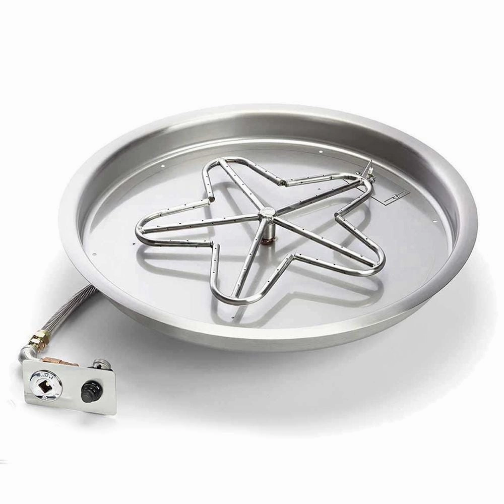 HPC Fire 25" Round Bowl Insert Push Button PENTA25FPK-NGportable outdoor fire pit with lid