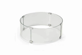 HPC Fire 30-Inch Fire Pit Glass Wind Guard Round WG30-RDFireproof mat for under fire pit