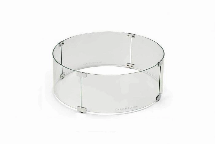 HPC Fire 30-Inch Fire Pit Glass Wind Guard Round WG30-RDFireproof mat for under fire pit