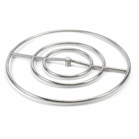 HPC Fire 30 inch High Capacity Round Stainless Steel Natural Gas Burner FRS-30HC KITFireproof mat for under fire pit