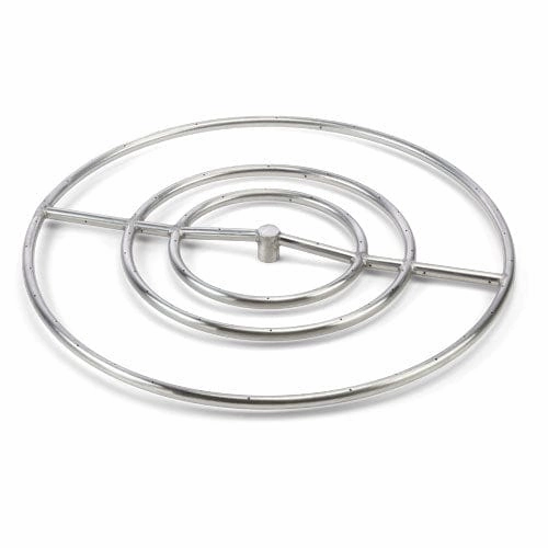 HPC Fire 30 inch High Capacity Round Stainless Steel Natural Gas Burner FRS-30HC KITFireproof mat for under fire pit