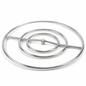 HPC Fire 30" Round High Capacity Burner Fire Pit Kit FPS30HCFireproof mat for under fire pit