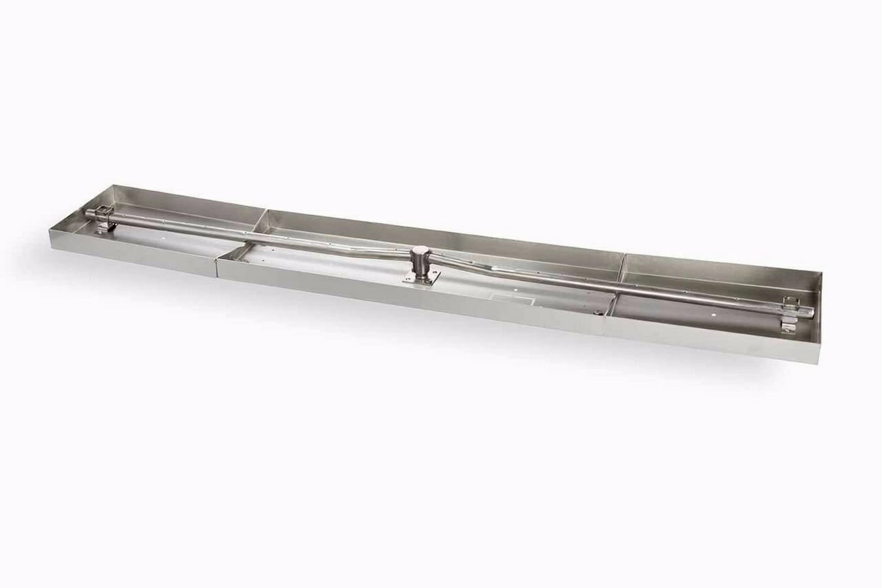 HPC Fire 37X 8 Drop-In Fire Pit Burner Pan w/ Linear Interlinkportable outdoor fire pit with lid
