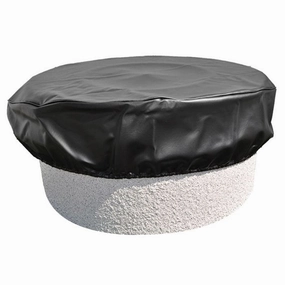 HPC Fire 45-Inch Round Black Vinyl Fire Pit Cover FPC-45Fireproof mat for under fire pit