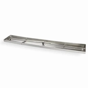 HPC Fire 49x8 Drop-In Fire Pit Burner Pan w/ Linear InterlinkFireproof mat for under fire pit
