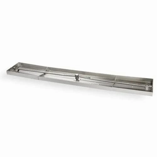 HPC Fire 49x8 Drop-In Fire Pit Burner Pan w/ Linear InterlinkFireproof mat for under fire pit