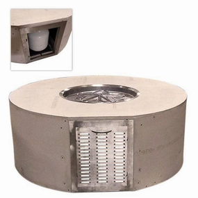 HPC Fire 60" Round Fire Pit Enclosure Kit UST60R/FPPK25CEK-LPportable outdoor fire pit with lid