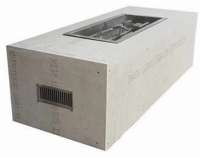 HPC Fire 60" Unfinished Rectangular Fire Pit U60X24-30X12MLFPKCEKportable outdoor fire pit with lid