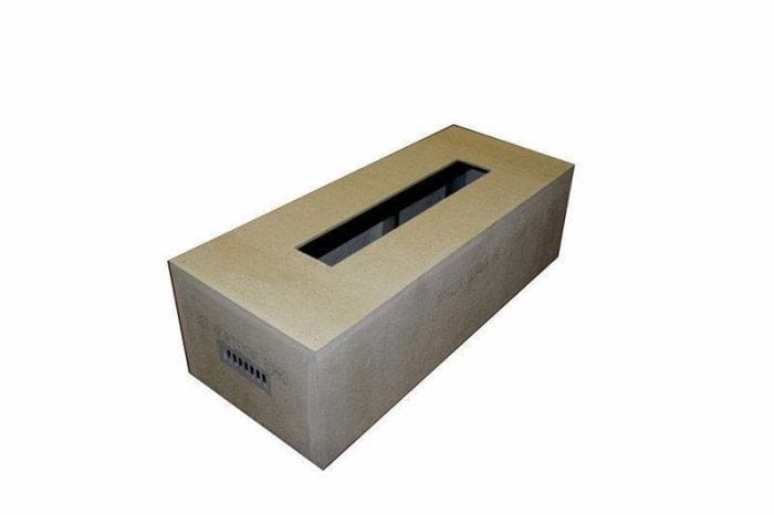 HPC Fire 60 x 24" Unfinished Rectangular Fire Pit Enclosures FPE60X24-H-BURNER