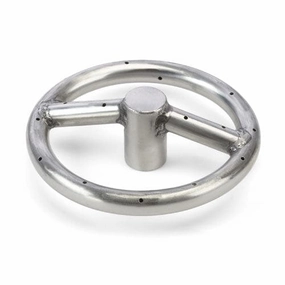 HPC Fire 6 inch Round Stainless Steel Natural Gas Burner FRS-6 KITFireproof mat for under fire pit