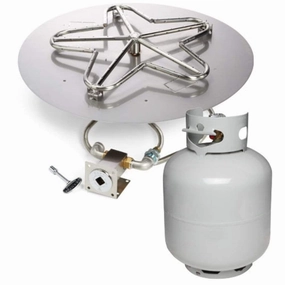 HPC Fire 8" Round Flat Pan Fire Pit Insert MLFPK8-FLEX-LP-STportable outdoor fire pit with lid