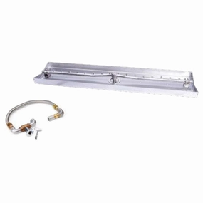 HPC Fire 97" X 8" Match-Lit SST Torpedo Interlink Fire Pit Insertportable outdoor fire pit with lid