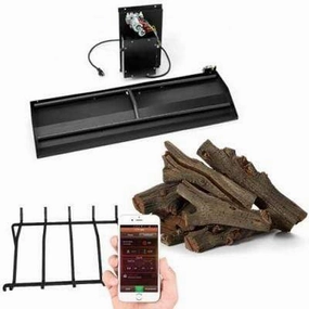Hpc Fire Duel-Step EI Outdoor Gas Fireplace Kit DBOF28EI-HI/LO-WD16portable outdoor fire pit with lid