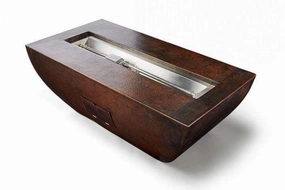 HPC Fire Phoenix Hammered Copper Gas w/T-Burner PHOEN47X25-TRGH-FPPKportable outdoor fire pit with lid