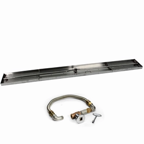 HPC Fire Pit Series Linear Interlink Burner w/MLFPK FPS-LINEAR73X8portable outdoor fire pit with lid