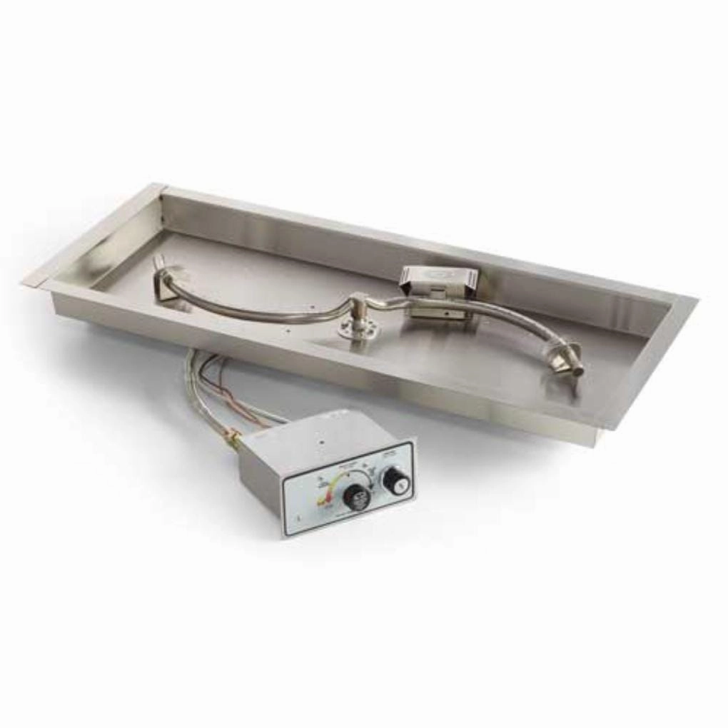 HPC Fire Rectangle S-Burner Bowl Pan Fire Pit Insert FPPK36X14-S-FLEXportable outdoor fire pit with lid
