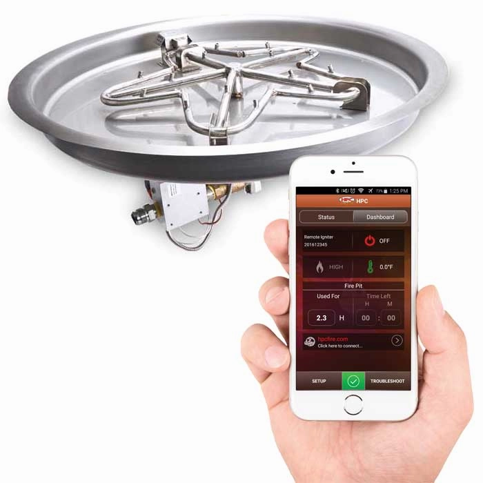 HPC Fire Round Bowl Pan Gas Fire Pit TOR-PENTA37EI-HI/LOportable outdoor fire pit with lid