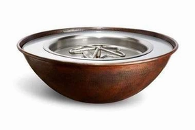 HPC Fire Tempe Hammered Copper Gas Fire Pit TOR-TEMP31-MLFPKportable outdoor fire pit with lid