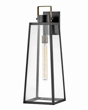 Hugh LED Wall Lantern BlackOutdoor wall sconces with motion sensor