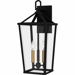 Hull Three Light Outdoor Wall Mount Matte BlackOutdoor wall sconces with motion sensor