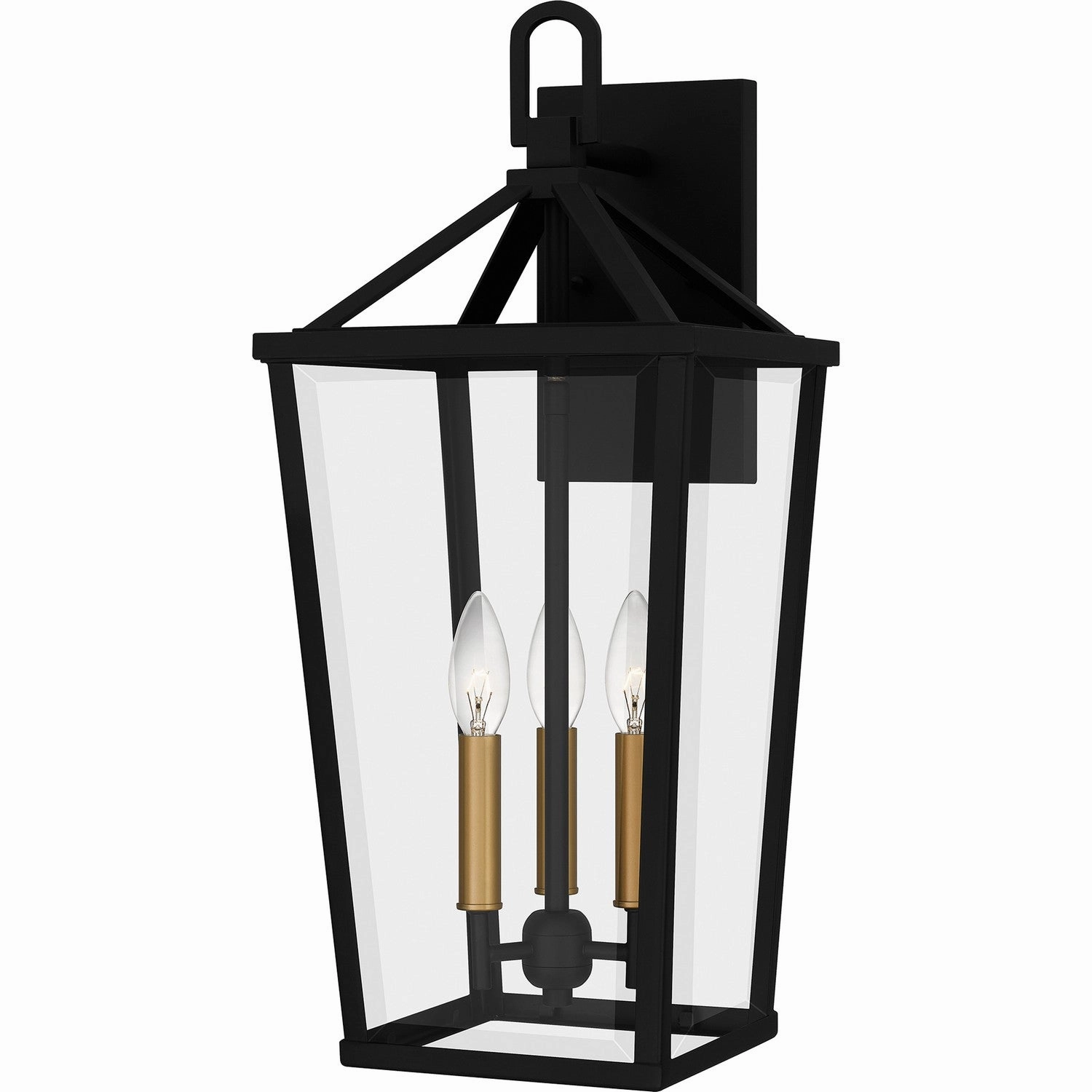 Hull Three Light Outdoor Wall Mount Matte BlackOutdoor wall sconces with motion sensor
