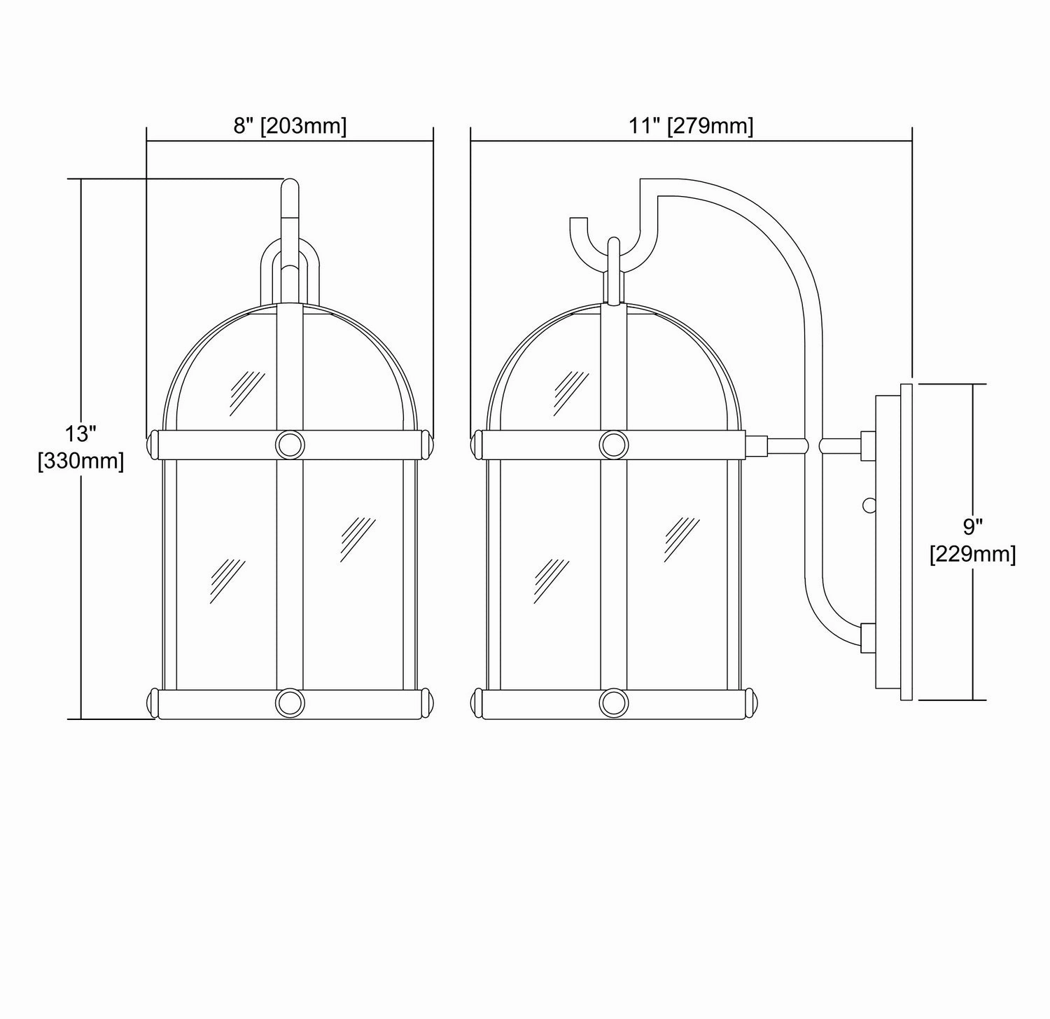 Hunley One Light Wall Sconce Oil Rubbed Bronze