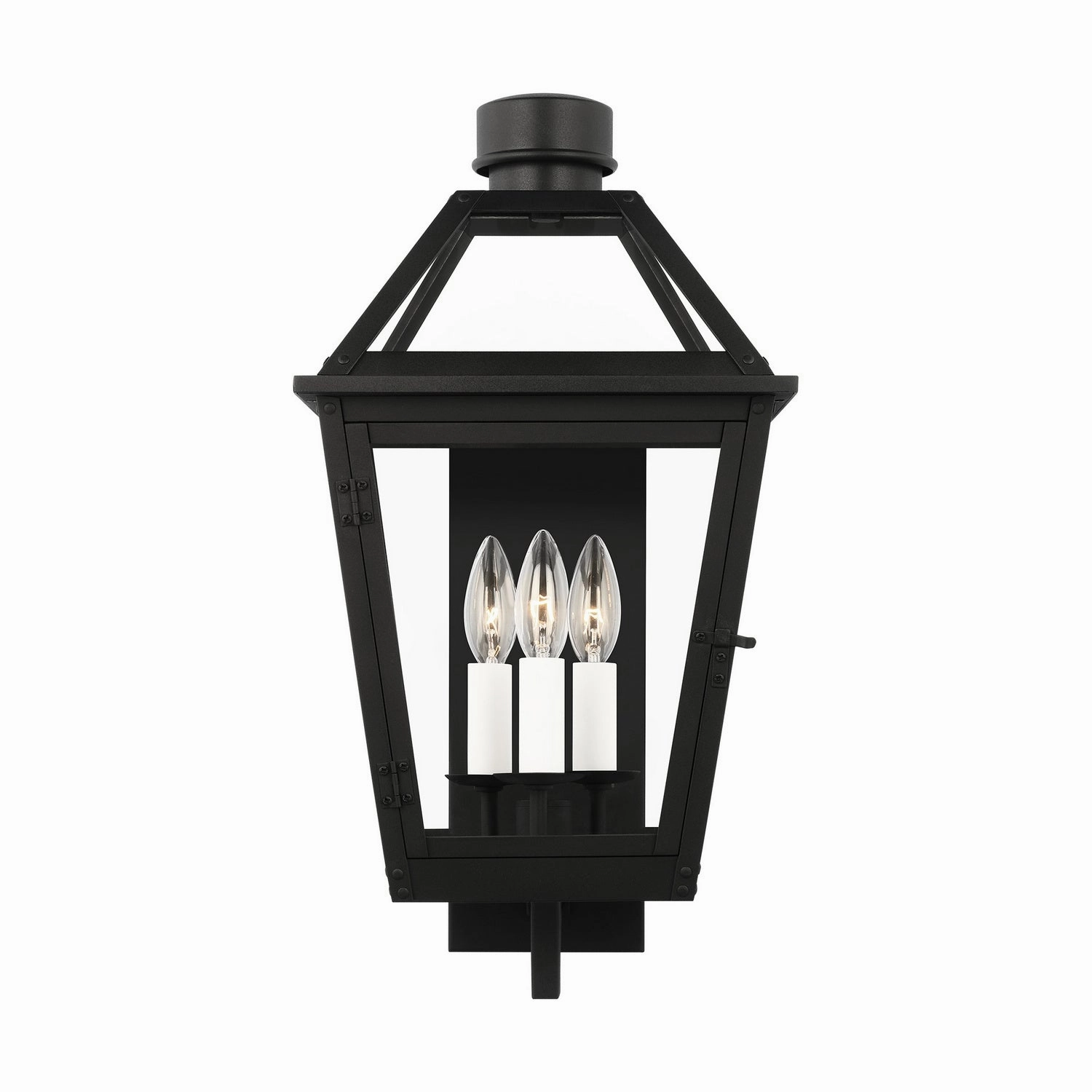 Hyannis Three Light Wall Lantern Textured BlackOutdoor wall sconces with motion sensor