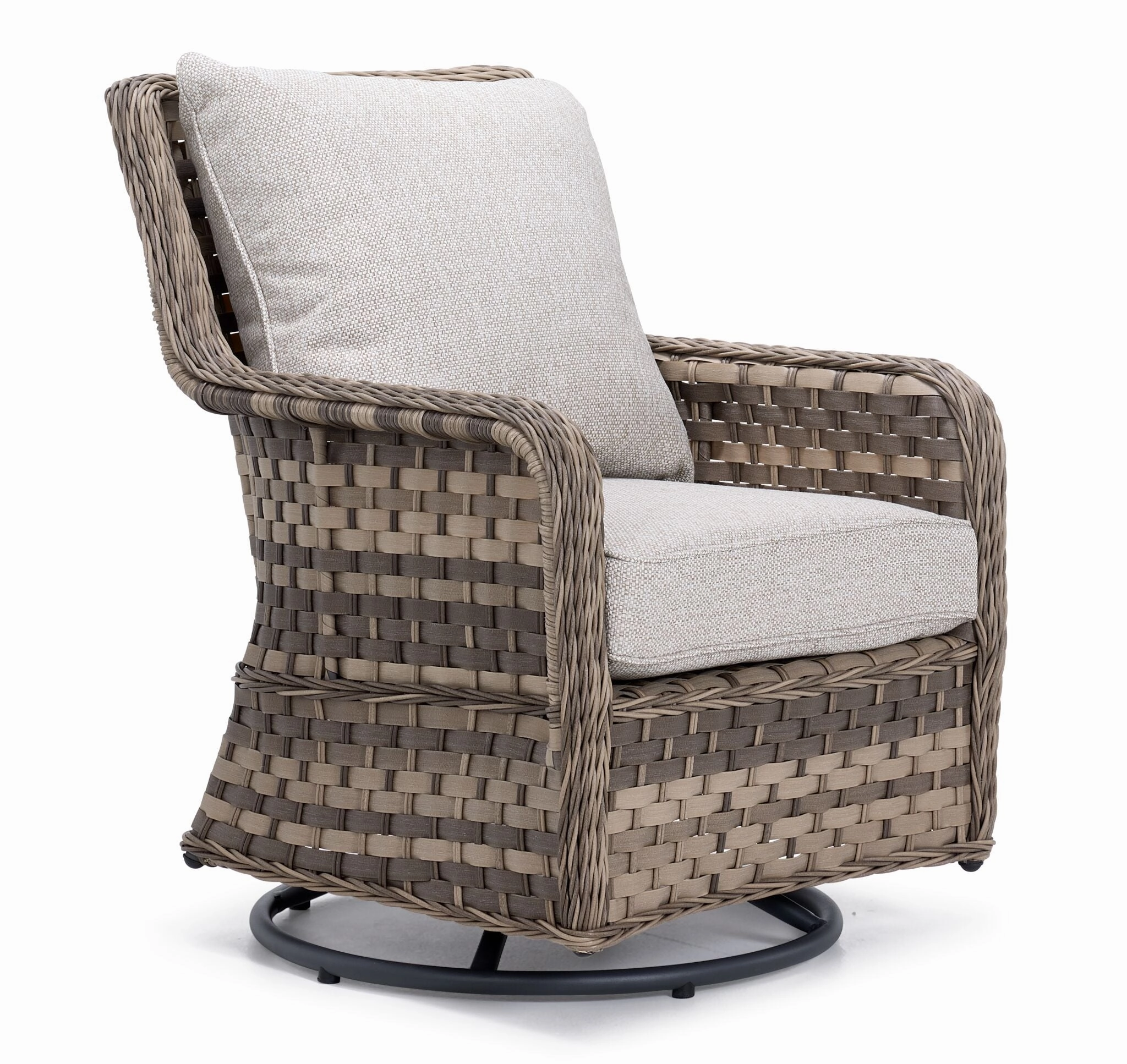 Isla Outdoor Swivel Chair - Grey, Beigeoutdoor patio furniture set