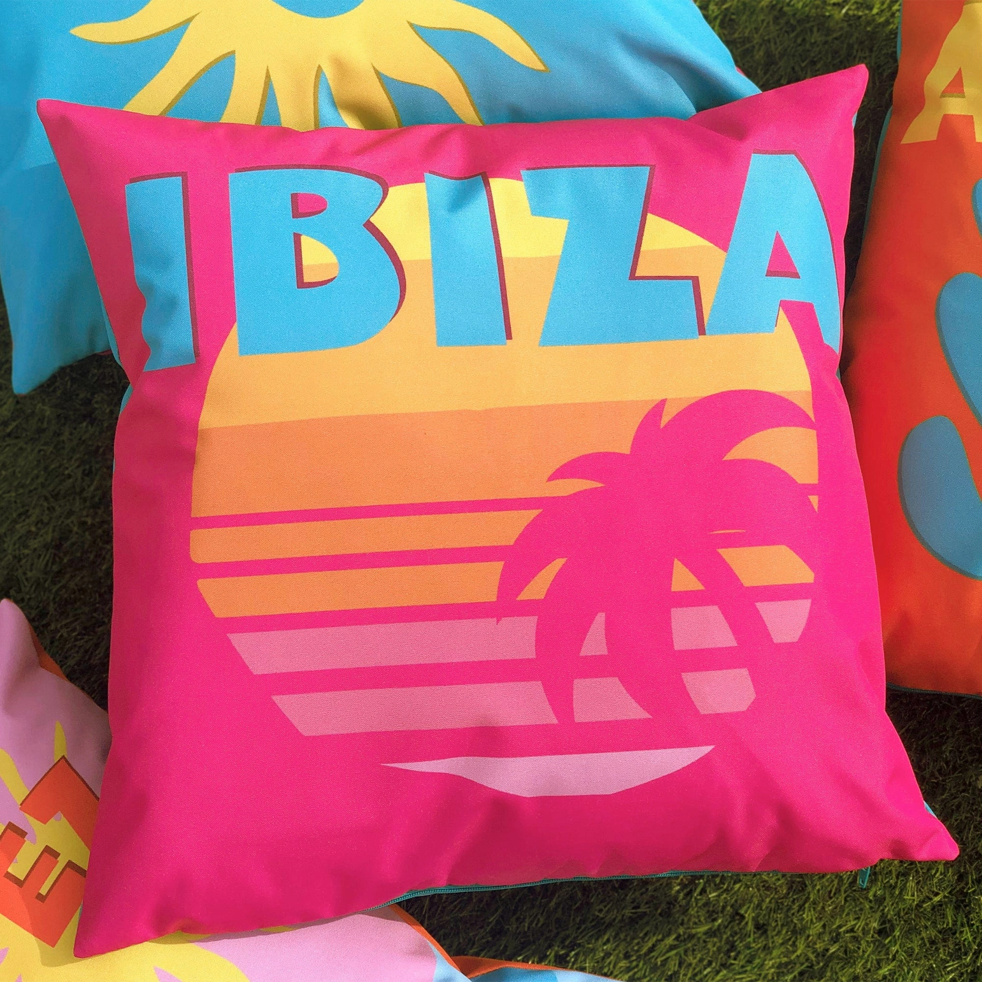 Island - Multicoloured Outdoor Cushion 43x43cm
