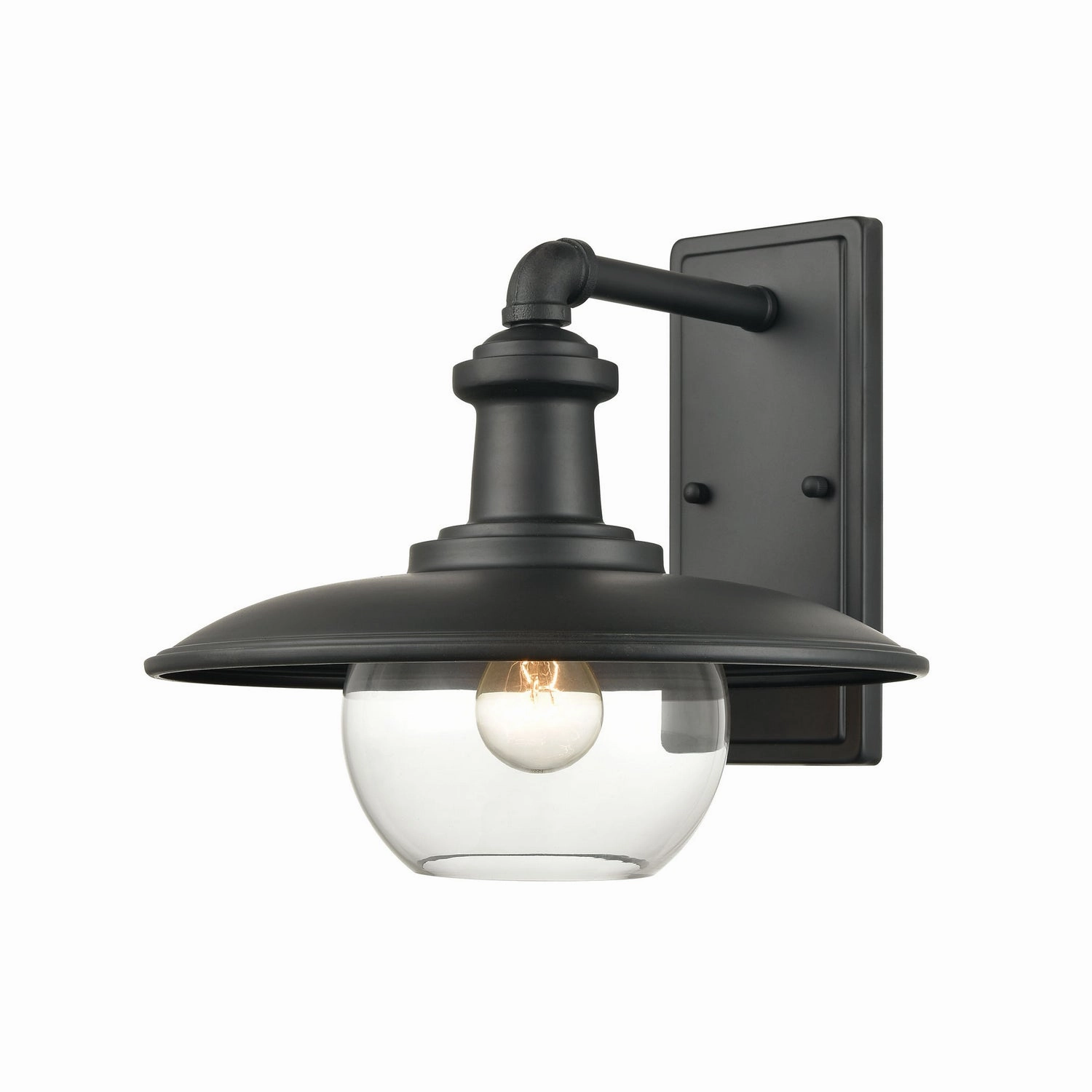 Jackson One Light Outdoor Wall Sconce Matte BlackOutdoor wall sconces with motion sensor