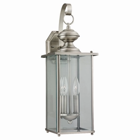 Jamestowne Two Light Outdoor Wall Lantern Antique Brushed NickelOutdoor wall sconces with motion sensor