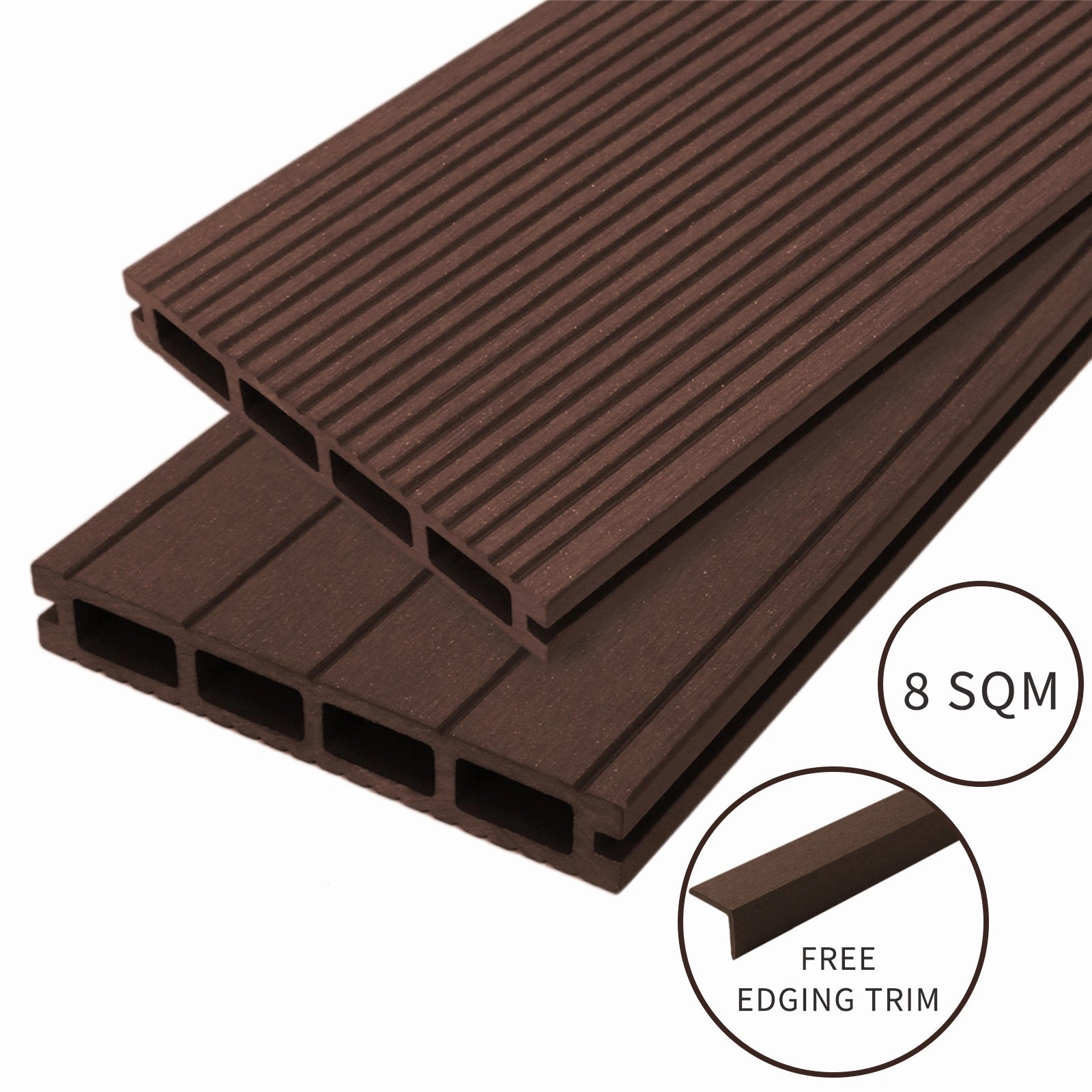 Jard Composite Decking - 8 SQM - Conker Brown