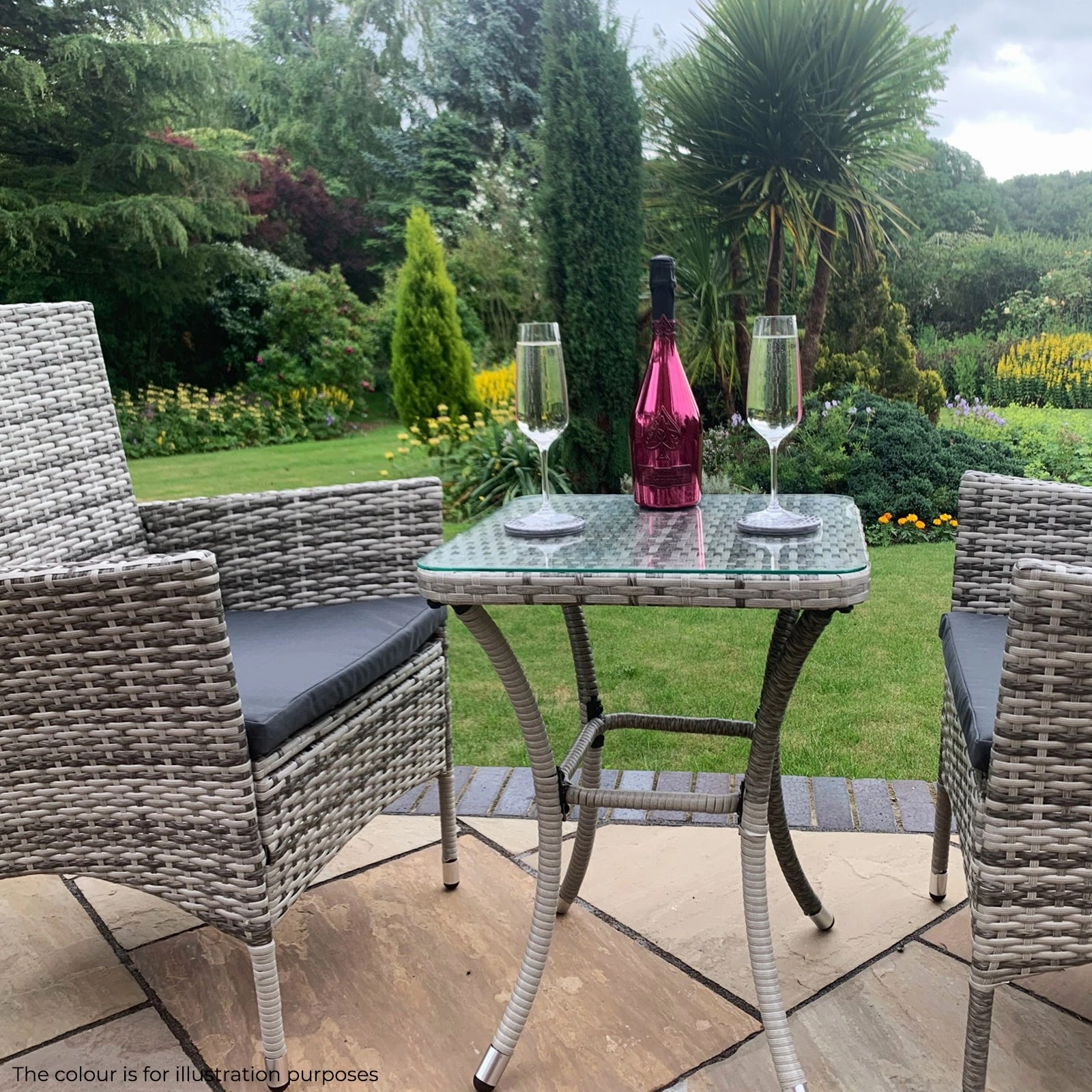 Jard Rattan Bistro Set Brown