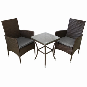 Jard Rattan Bistro Set Brownoutdoor patio furniture set