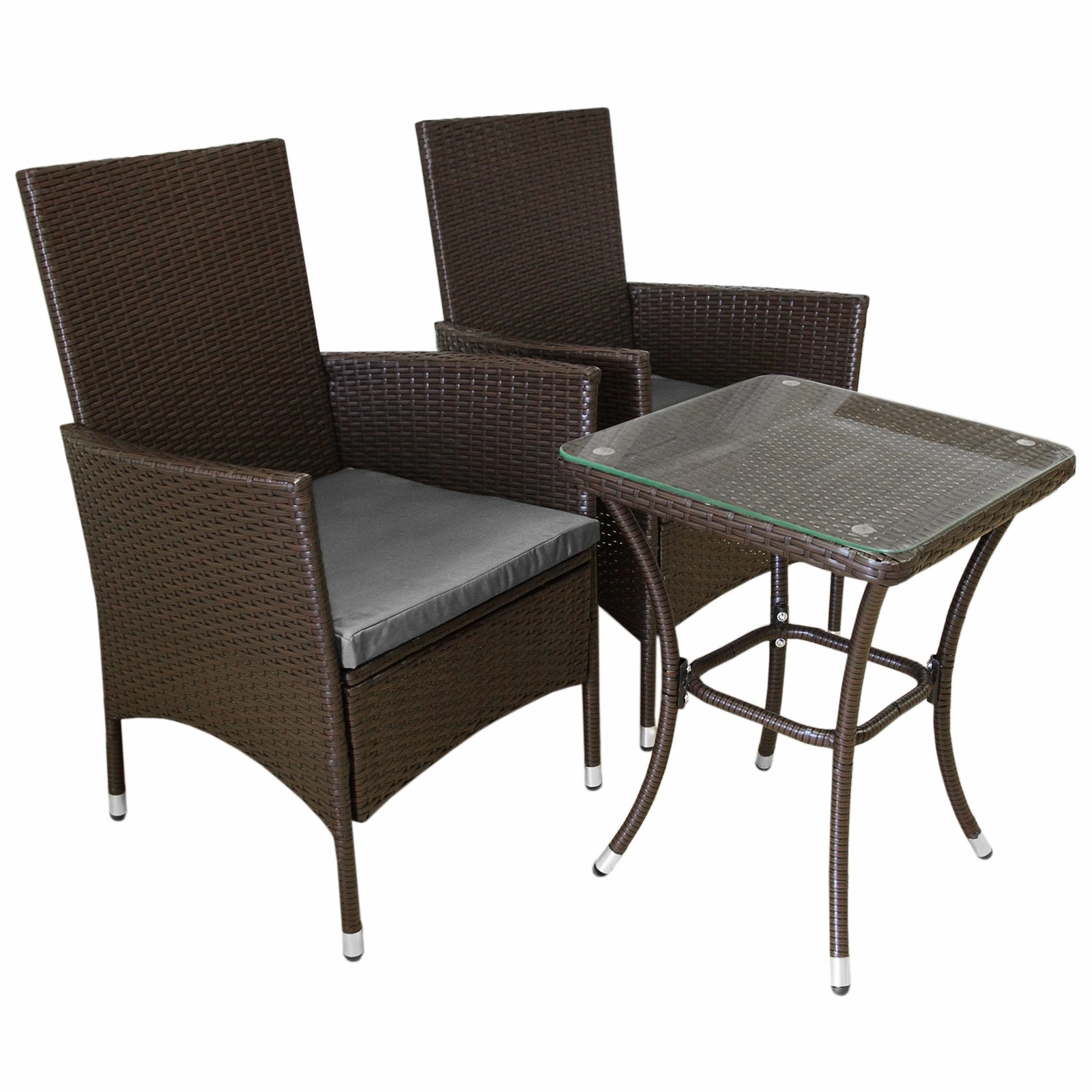 Jard Rattan Bistro Set Brown