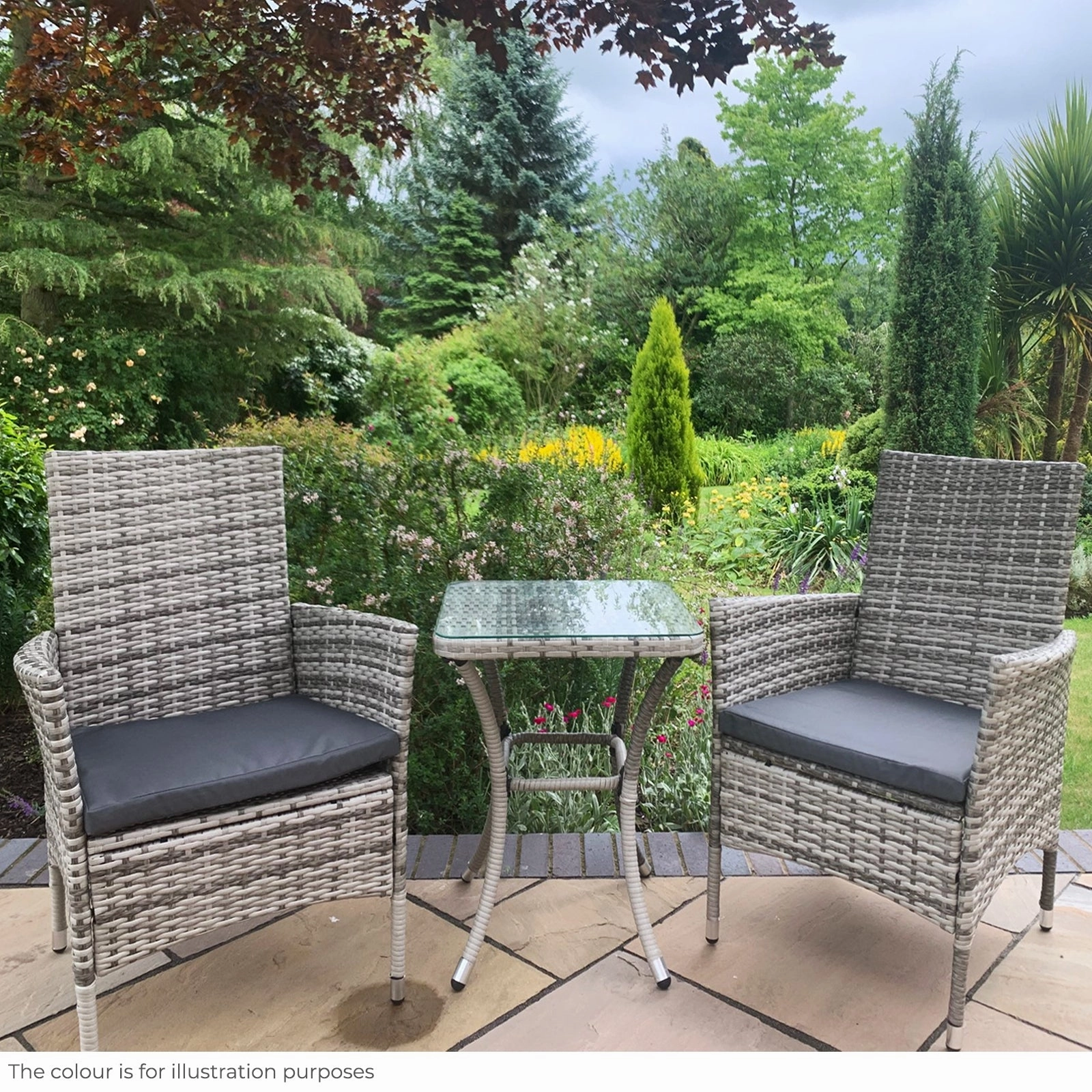 Jard Rattan Bistro Set Brown