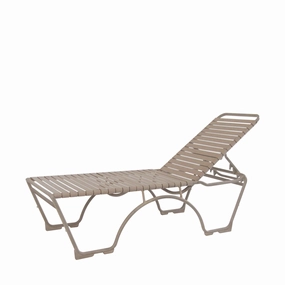 Kahana Strap Armless Chaise Lounge (ADA Compliant)aluminum alloy outdoor sofa set