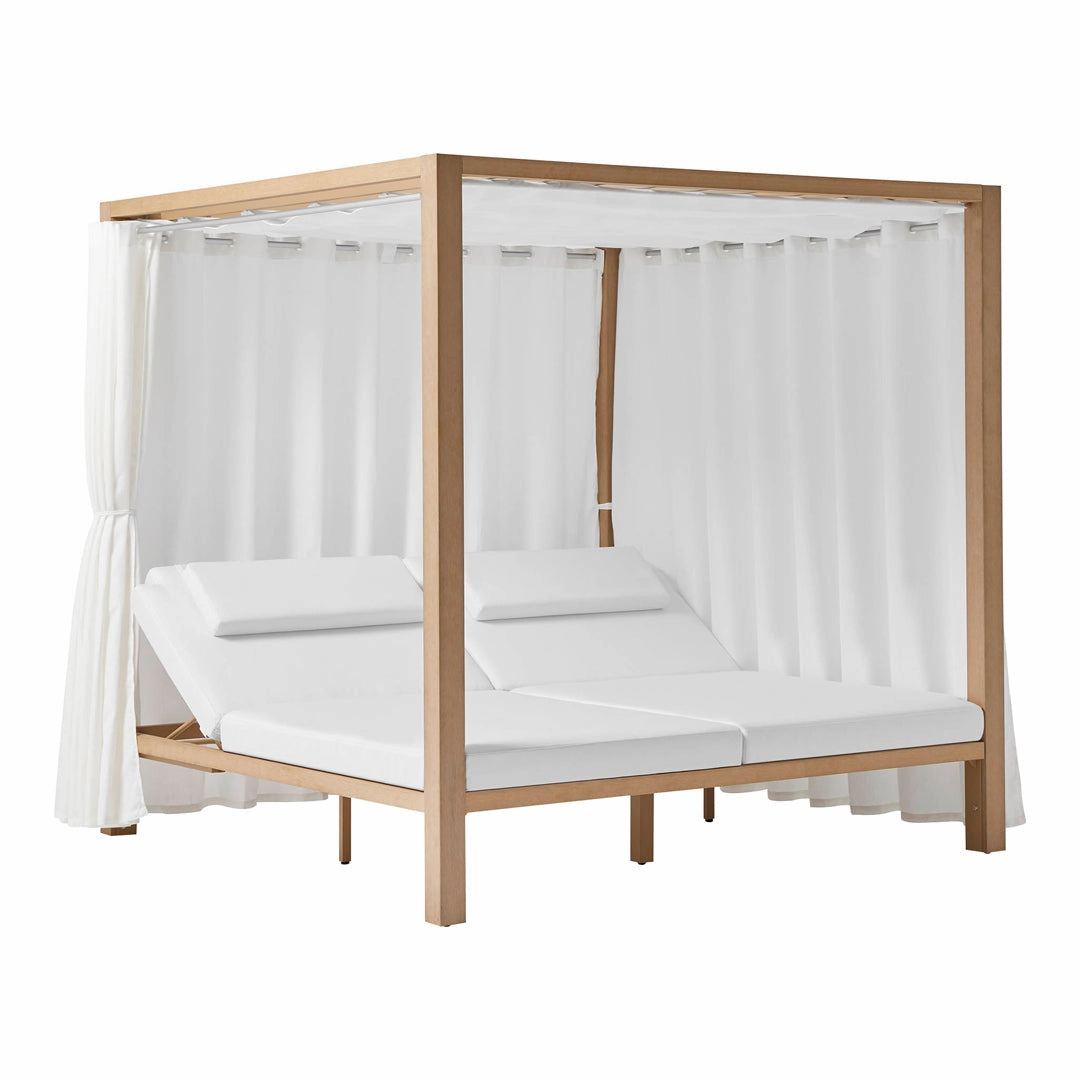 Kahn Sunbed w/ Curtains - 2-Seater