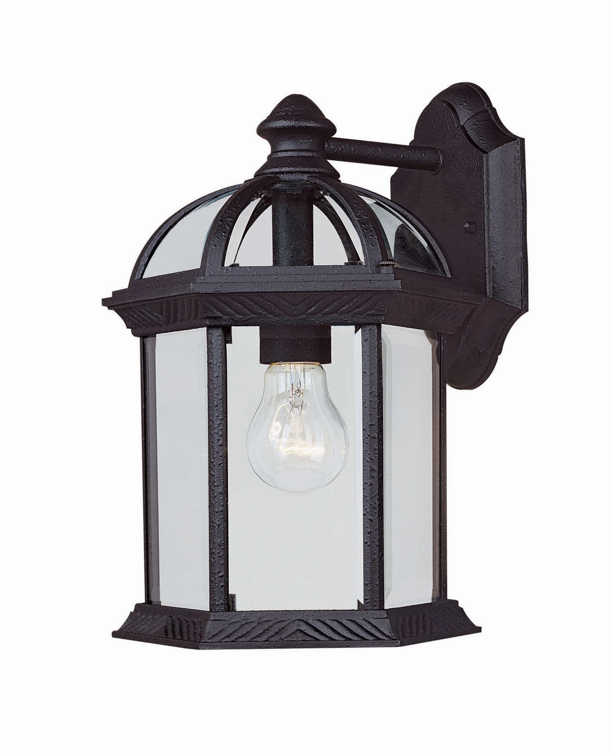 Kensington One Light Wall Mount Textured BlackOutdoor wall sconces with motion sensor
