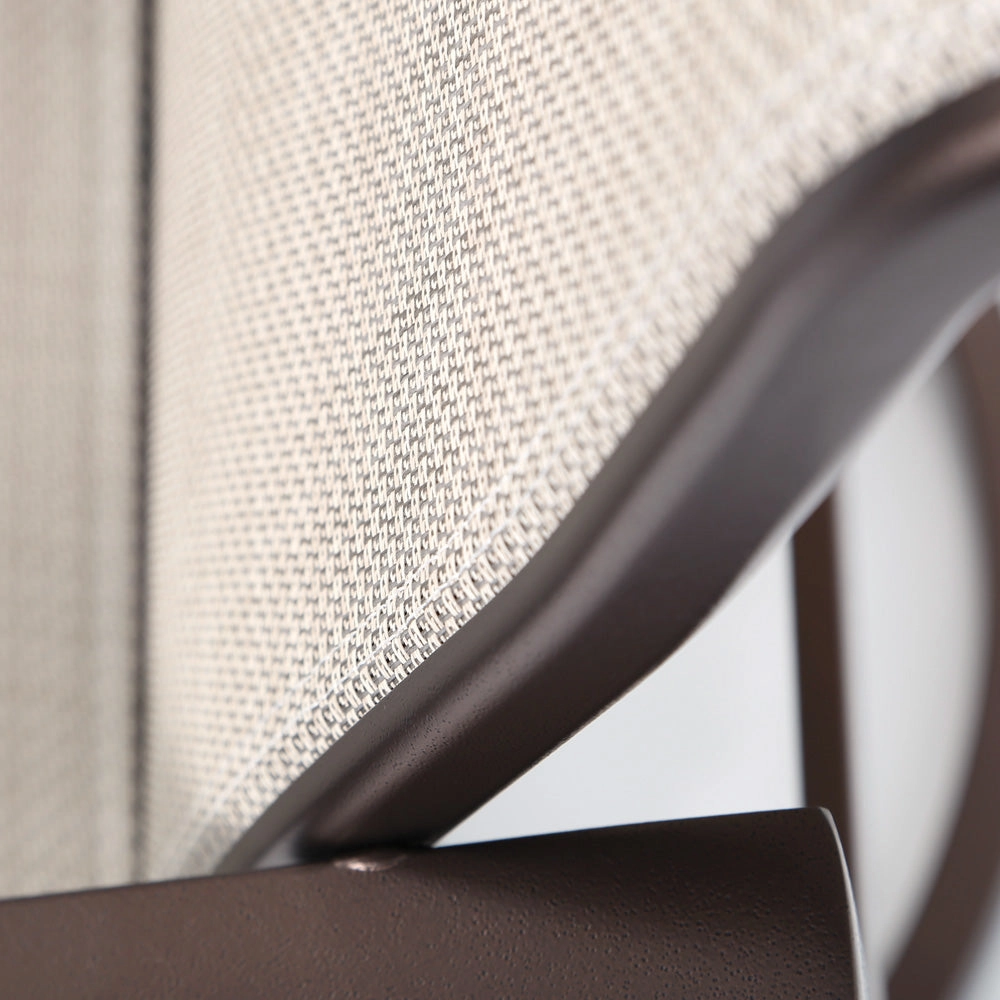 Kenzo Sling Low Back Swivel Rocker Dining Chair
