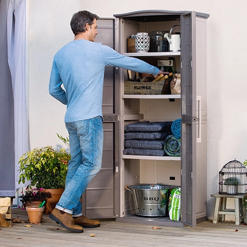 Keter Boston Tall Outdoor Cabinet