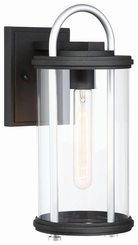 Keyser One Light Outdoor Wall Mount Coal W/Silver AccentOutdoor wall sconces with motion sensor