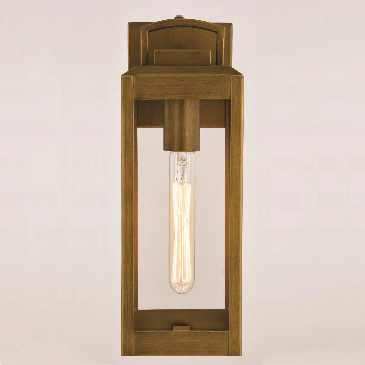 Kinzie One Light Outdoor Wal Mount Vintage Brass
