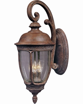 Knob Hill DC Three Light Outdoor Wall Lantern SiennaOutdoor wall sconces with motion sensor
