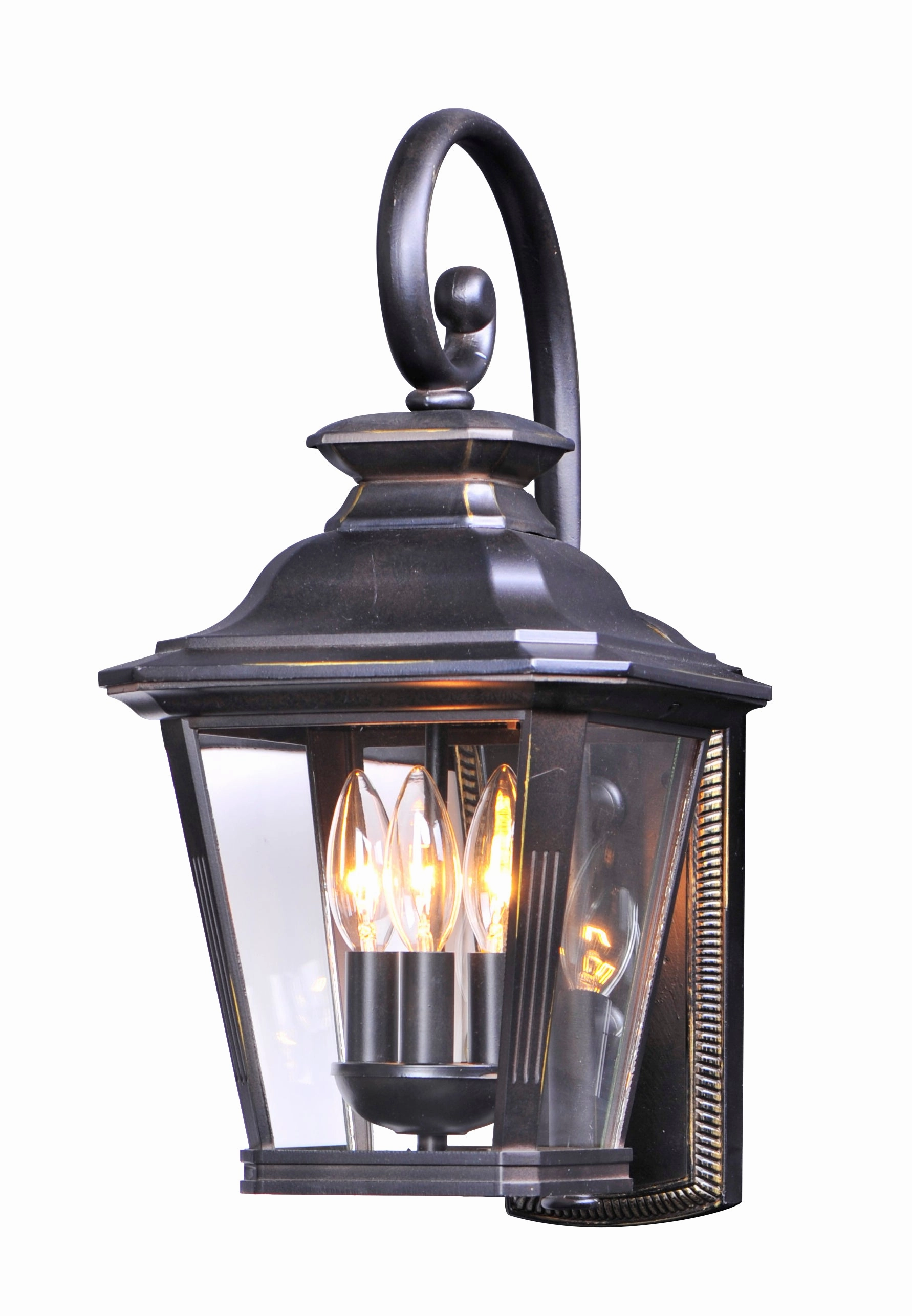 Knoxville Three Light Outdoor Wall Lantern Bronze